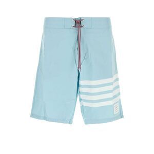 Thom Browne Men Light Blue Nylon Blend Swimming Shorts
